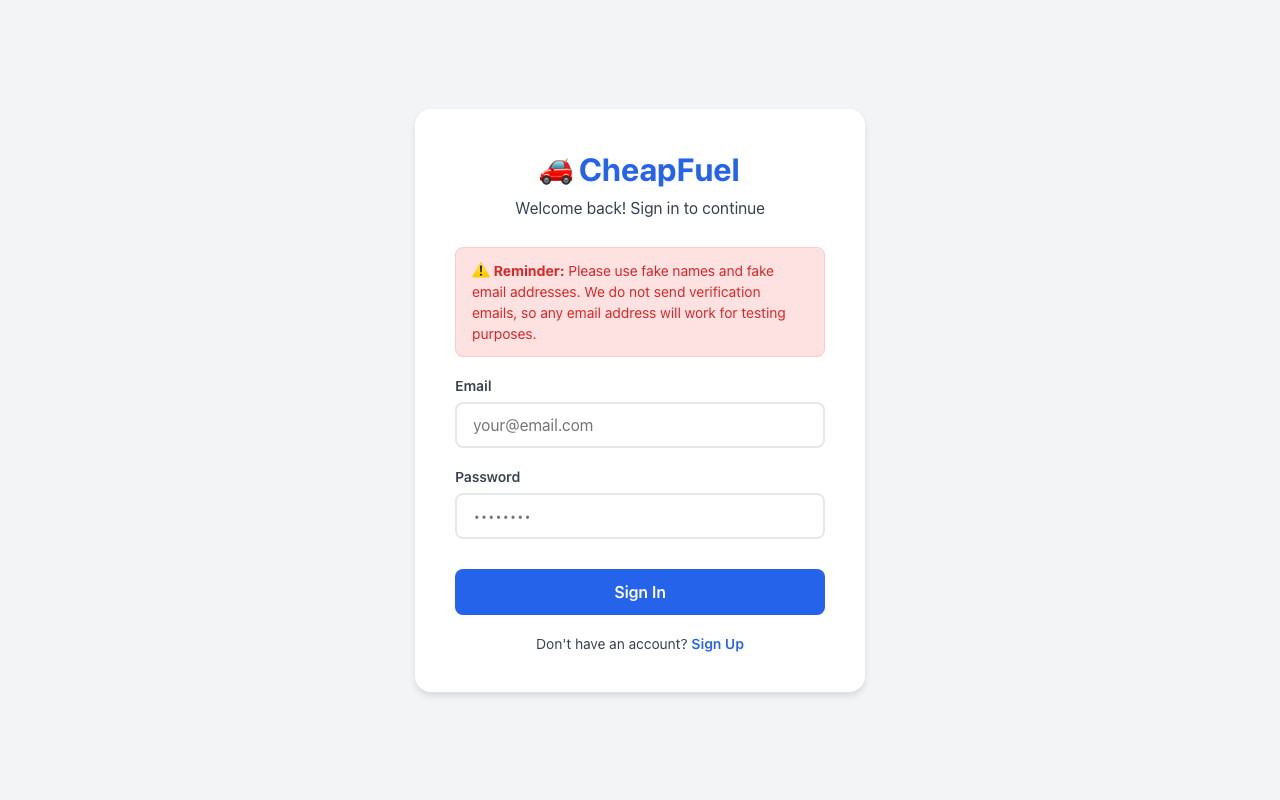 Preview of CheapFuel